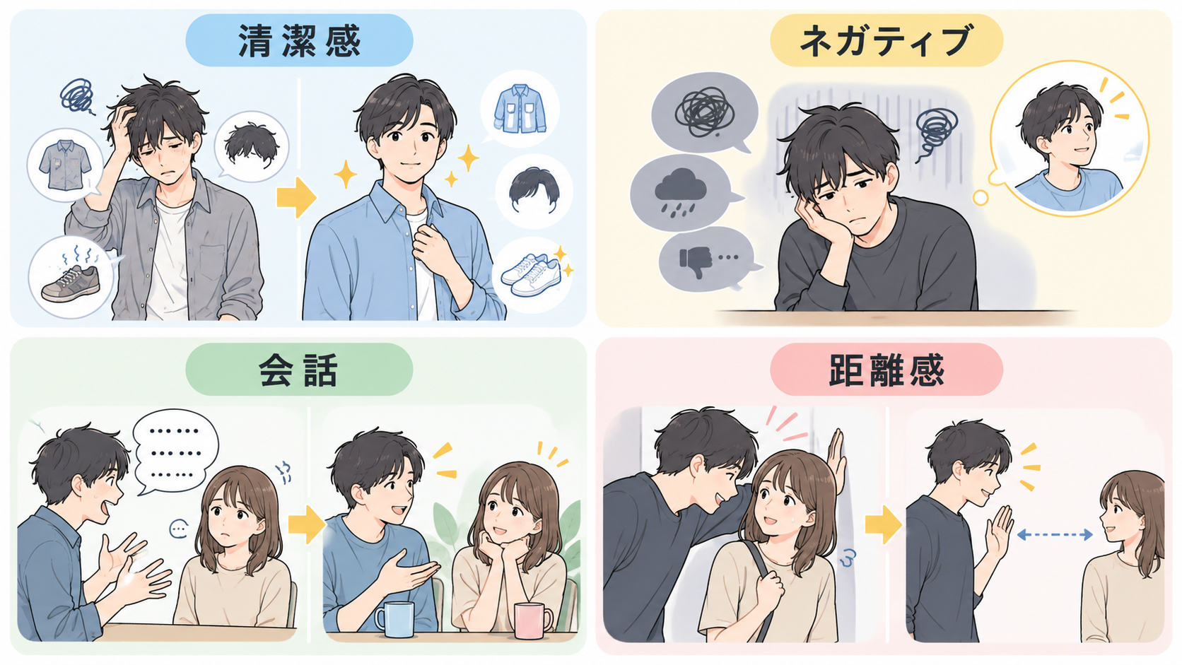 彼女が欲しい男性が見直したい減点ポイント
