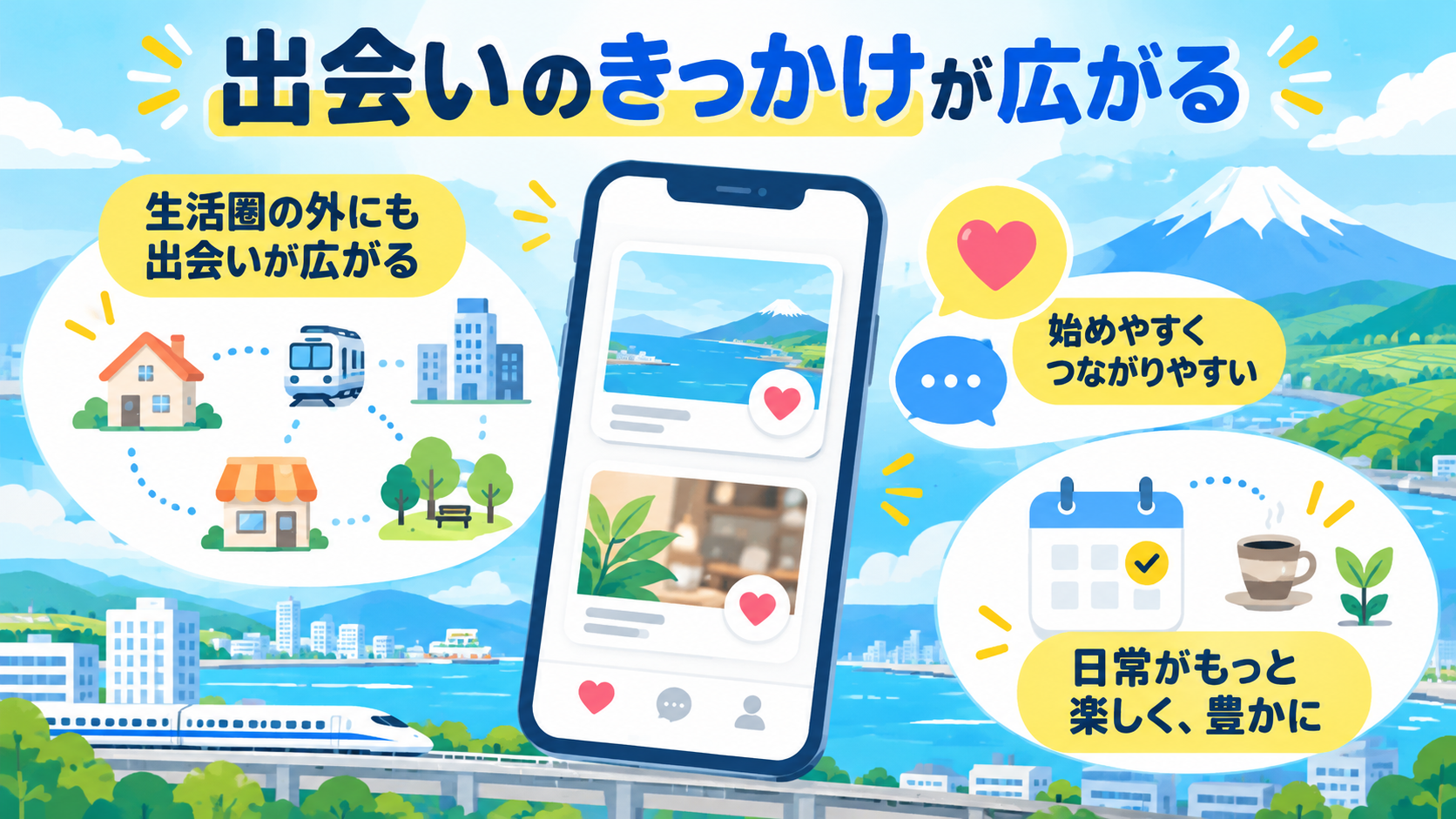 静岡でマッチングアプリが出会いの選択肢になる理由を示すアイキャッチ画像