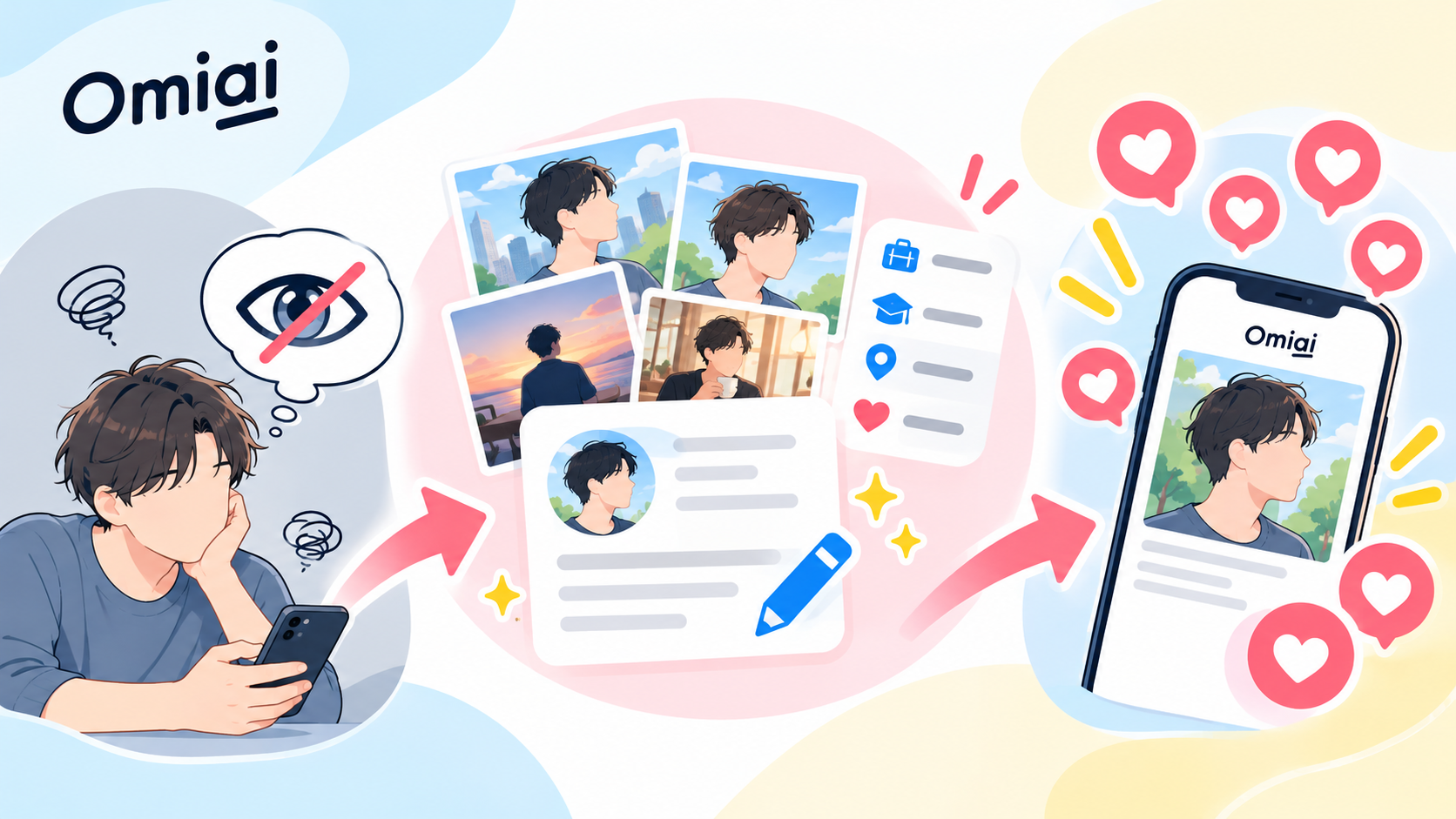 Omiaiで自分のいいね数を確認する際のポイント