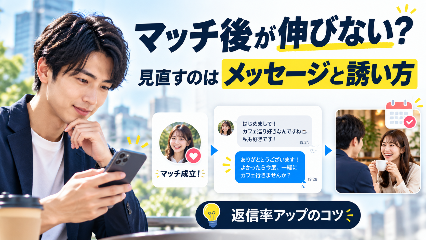 マッチ後のメッセージと誘い方を改善するポイント